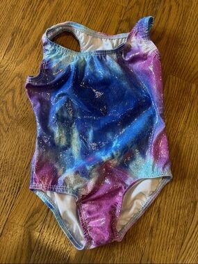 Dori Creations 3T Galaxy Print Shimmery One-Piece Swimsuit Leotard NWOT